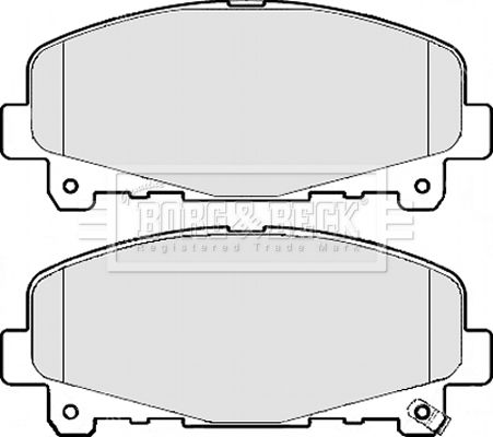 BORG & BECK Комплект тормозных колодок, дисковый тормоз BBP2112
